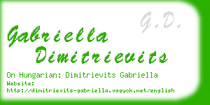 gabriella dimitrievits business card
